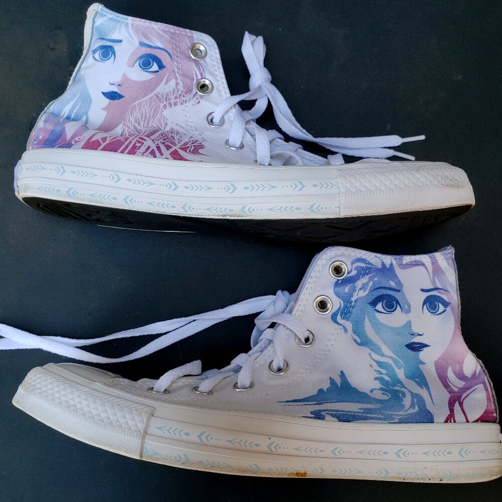 EUC CTAS Converse Frozen 2 x High 'Anna And Elsa' 167357C (8W - 6M) KICKS